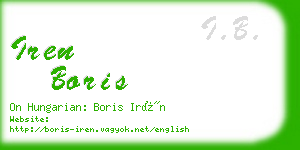 iren boris business card